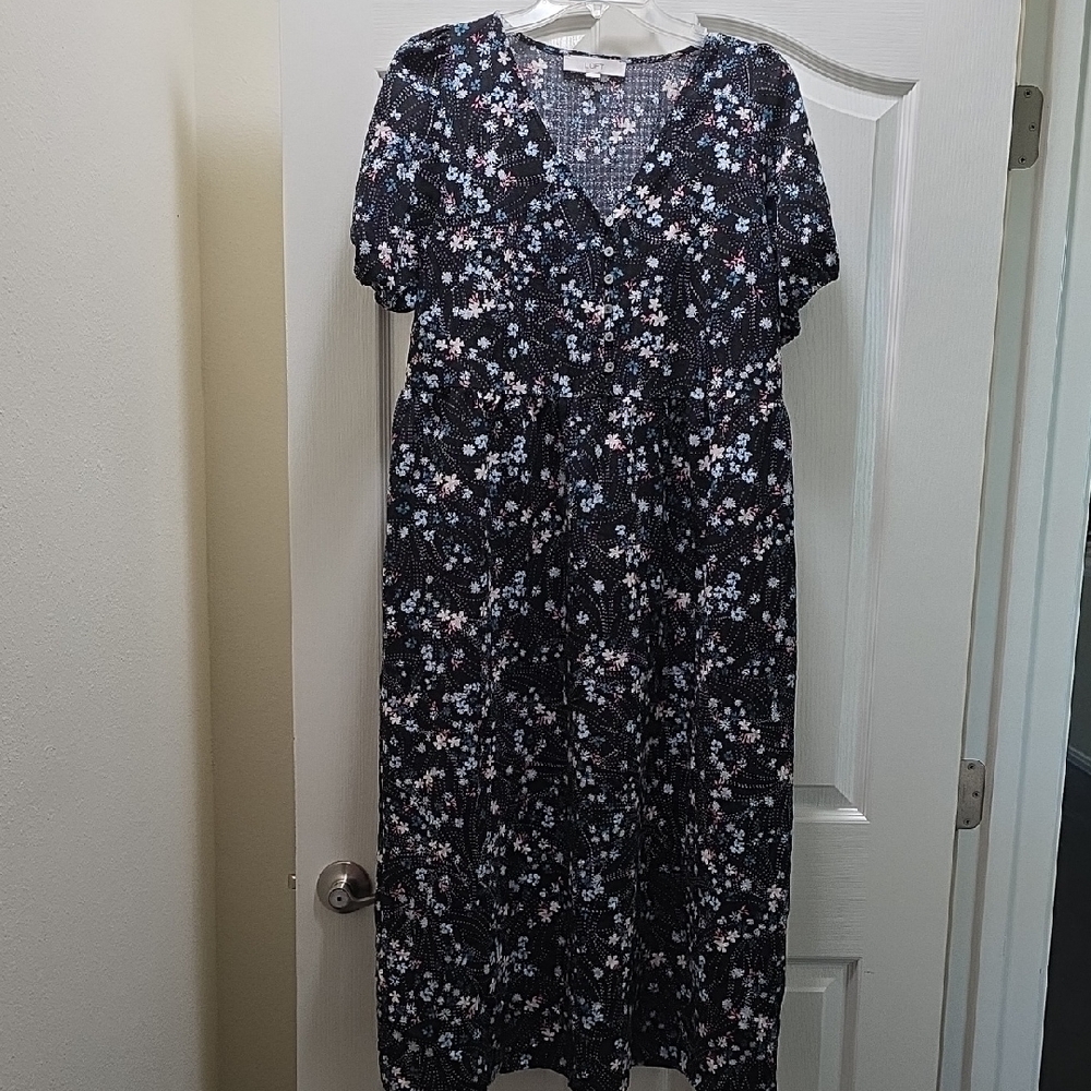 Floral Navy Blue Dress